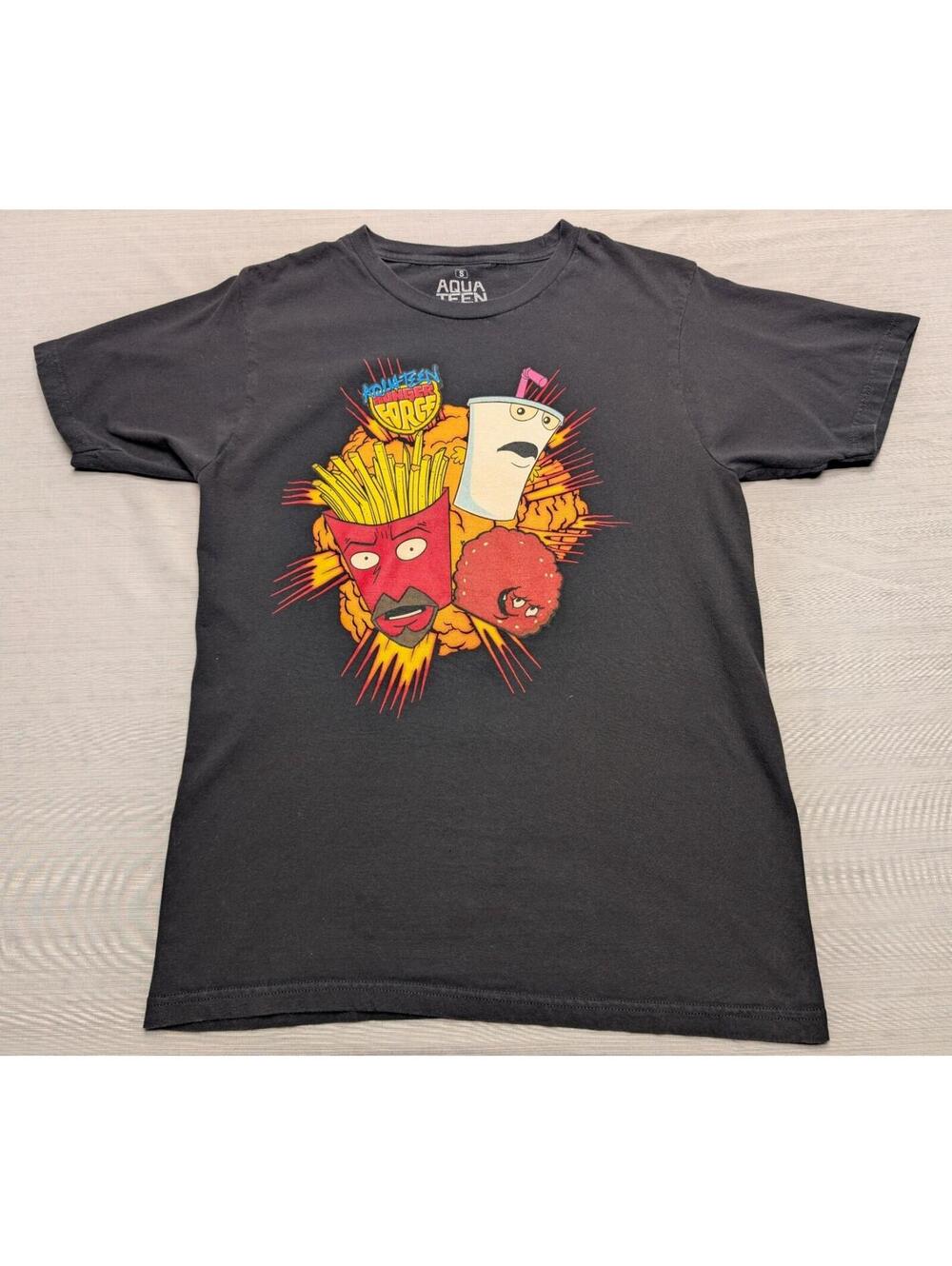 Ripple Junction Aqua Teen Hunger Force Explosion Black T-Shirt Size S